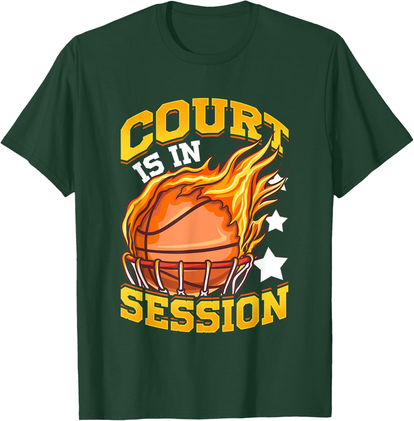 Funny Basketball Player Court Is In Session Slam Dunk Gamer T-Shirt - T-Shirt | Forest