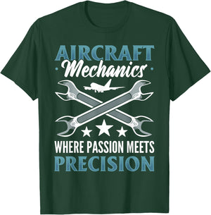 Aviation Mechanic Airframe Mechanic Airplane Aviation T-Shirt - T-Shirt | Forest