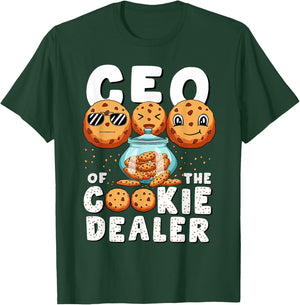 CEO Of The Cookie Dealer Selling Cookies Women Men Kids T-Shirt - T-Shirt | Forest