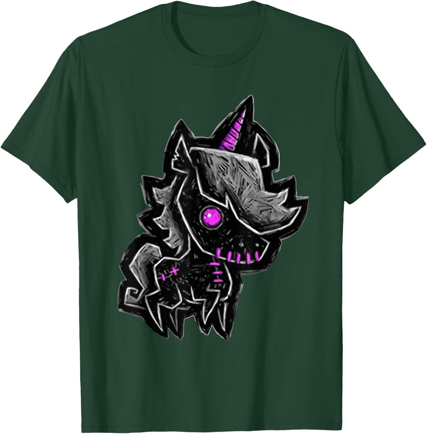 Creepy emo goth teen gothic unicorn graphic T-Shirt - T-Shirt | Forest