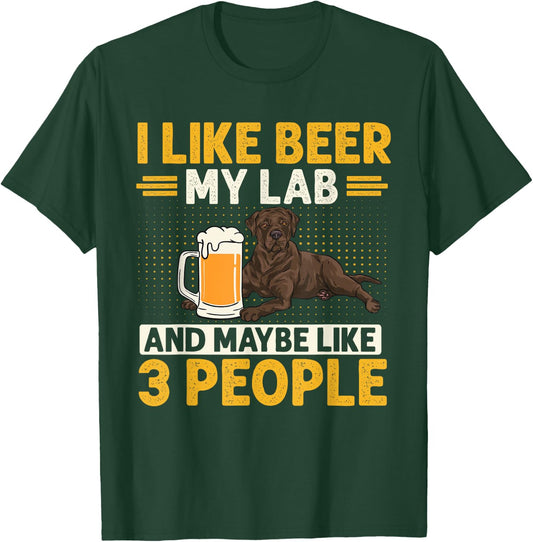Chocolate Labrador Retriever Dog Beer Chocolate Lab Women T-Shirt - T-Shirt | Forest