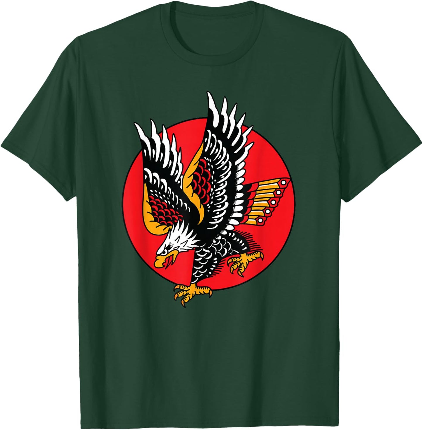 Eagle American Traditional Tattoo Ink Old School Flash Inked T-Shirt - T-Shirt | Forest