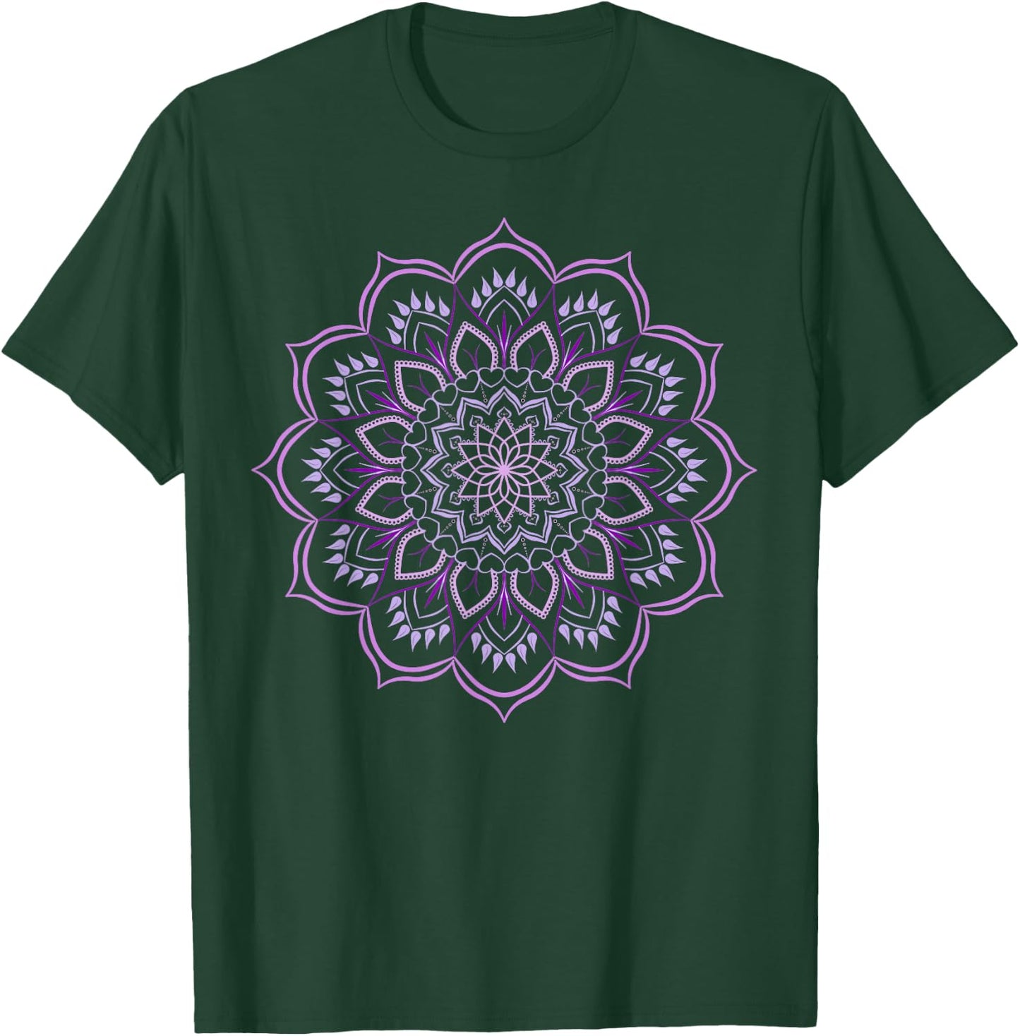 Mandala Sacred Energy Yoga Prana Art Mantra Om Good Vibe T-Shirt - T-Shirt | Forest
