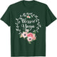 Blessed Yaya Shirt Flower Decor Grandma T-Shirt - T-Shirt | Forest