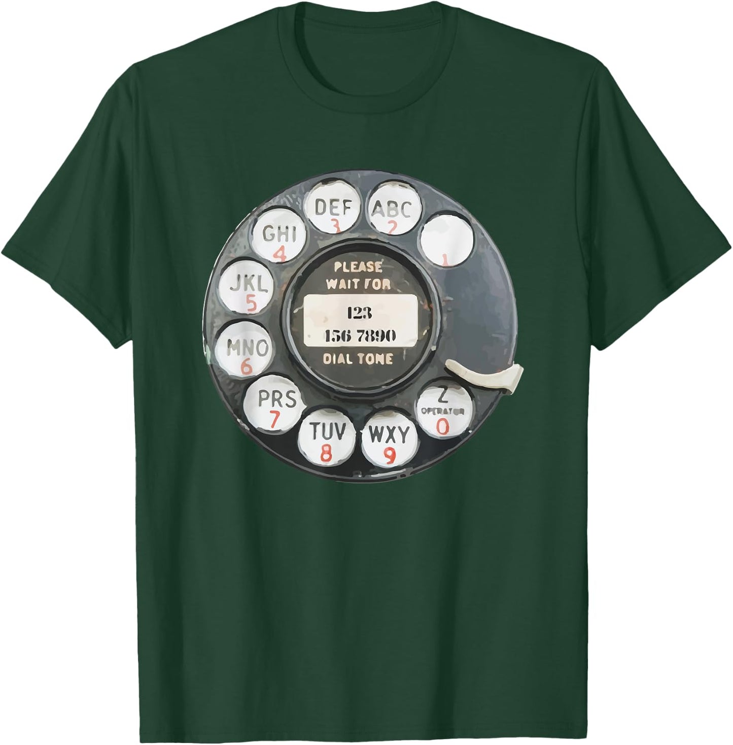 Vintage Retro Rotary Dial Phone Graphic Art T-Shirt - T-Shirt | Forest