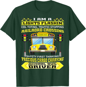 I'm A School Bus Driver Funny School Bus Driver Gifts T-Shirt - T-Shirt | Forest