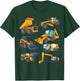 Construction Vehicles for Boys Dump Truck Bull Dozer T-Shirt - T-Shirt | Forest