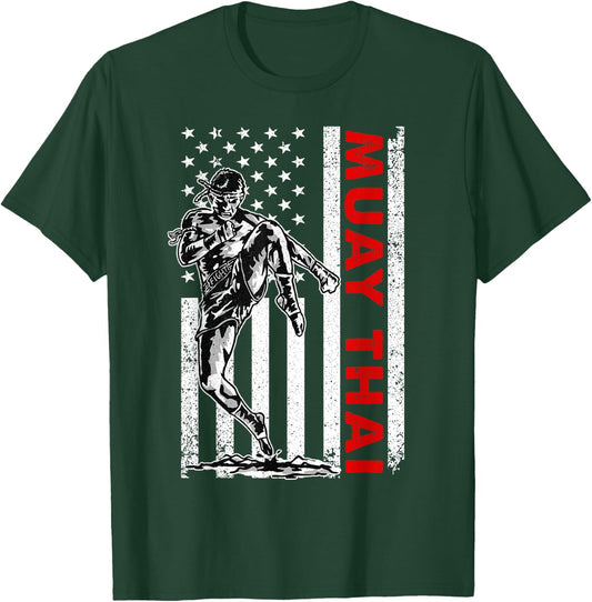 Funny Muay Thai Art Women Kids Muay Thai Kickboxing T-Shirt - T-Shirt | Forest
