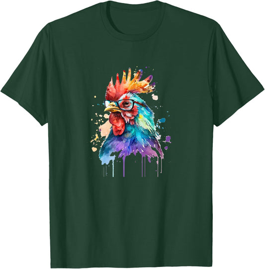 Cute Farm Chicken Lovers Motif Funny Country Design Chicken T-Shirt - T-Shirt | Forest