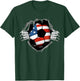 USA Soccer Ball Jersey US Support T-Shirt - T-Shirt | Forest