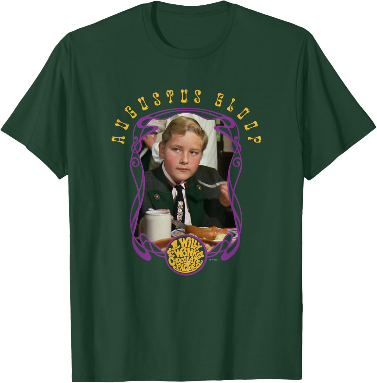 Willy Wonka & The Chocolate Factory Augustus Gloop Portrait T-Shirt - T-Shirt | Forest