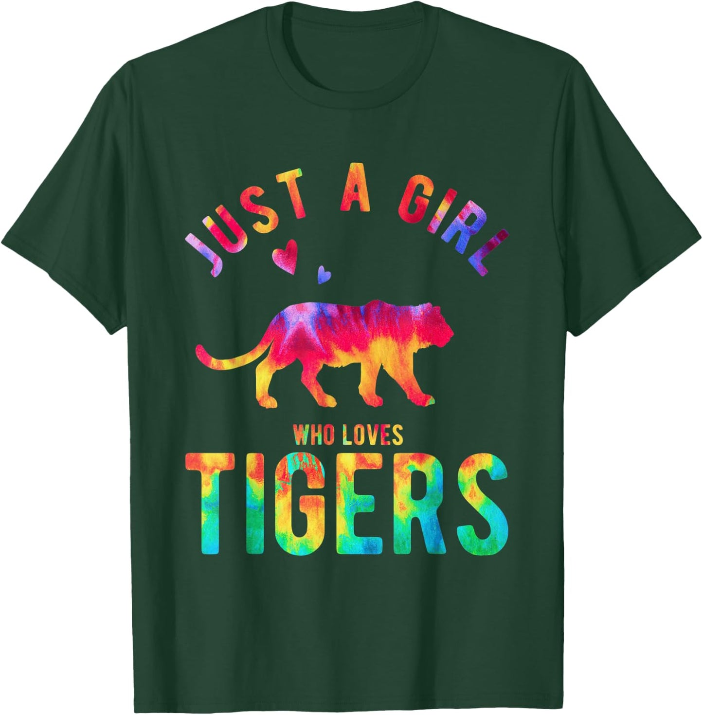 Just A Girl Who Loves Tigers Tiger Lover Funny Tiger T-Shirt - T-Shirt | Forest
