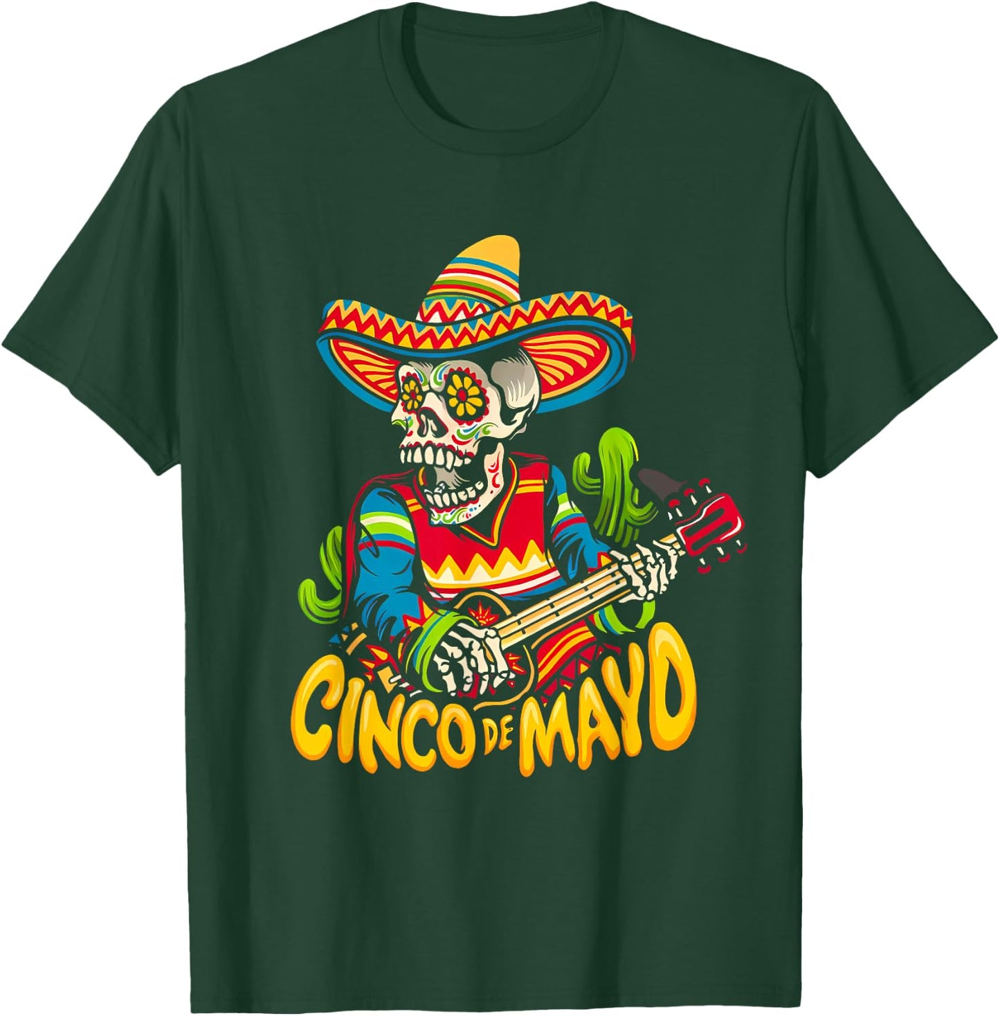 Cinco De Mayo Mexican Lets Fiesta 5 De Mayo Women Men T-Shirt - T-Shirt | Forest