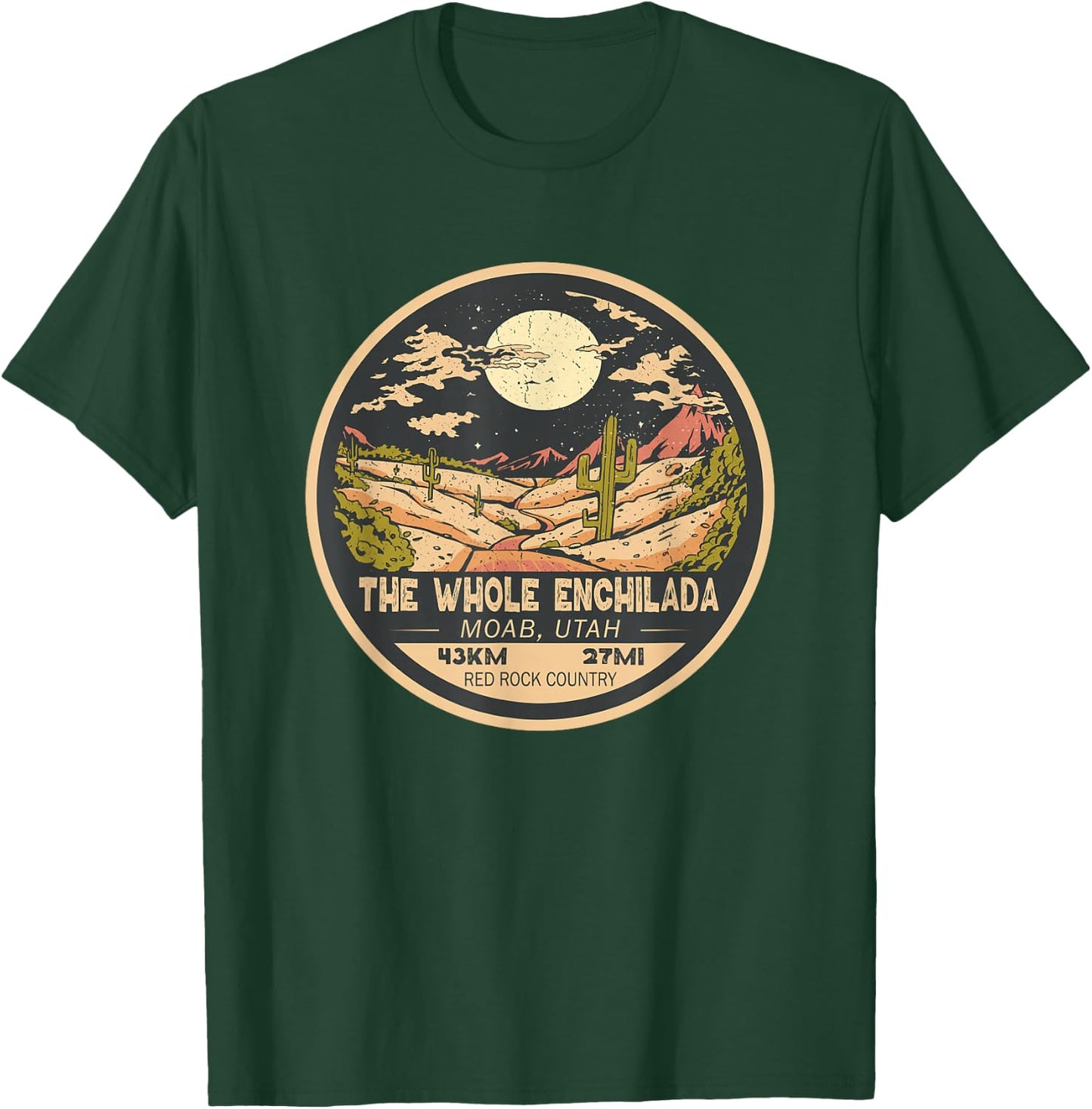 The Whole Enchilada Trail Utah Mountain Biking Emblem T-Shirt - T-Shirt | Forest