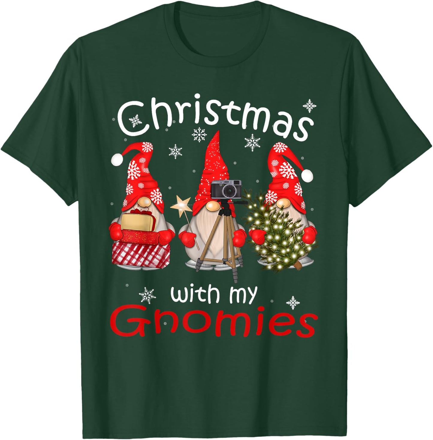 Gnome Gifts Funny Family Christmas Shirts Women 2024 T-Shirt - T-Shirt | Forest