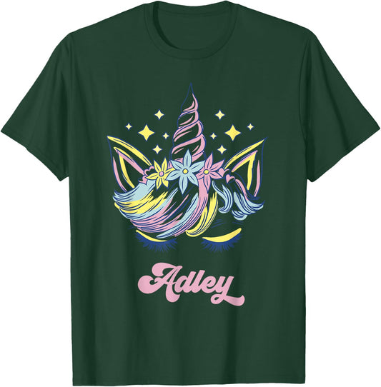 Adley Merch Unicorn Design T-Shirt - T-Shirt | Forest