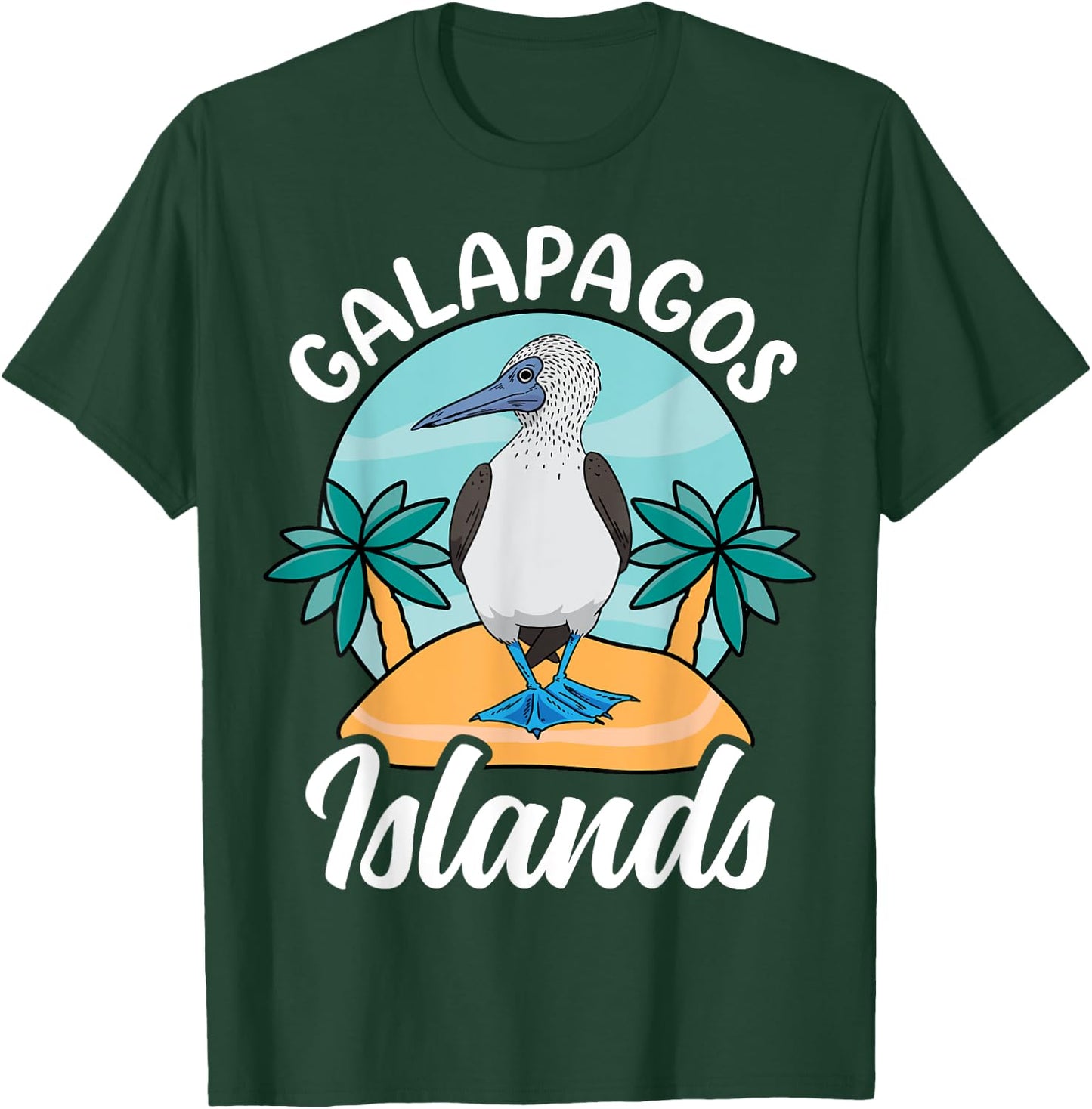 Blue-footed Booby Bird Galapagos Islands T-Shirt - T-Shirt | Forest