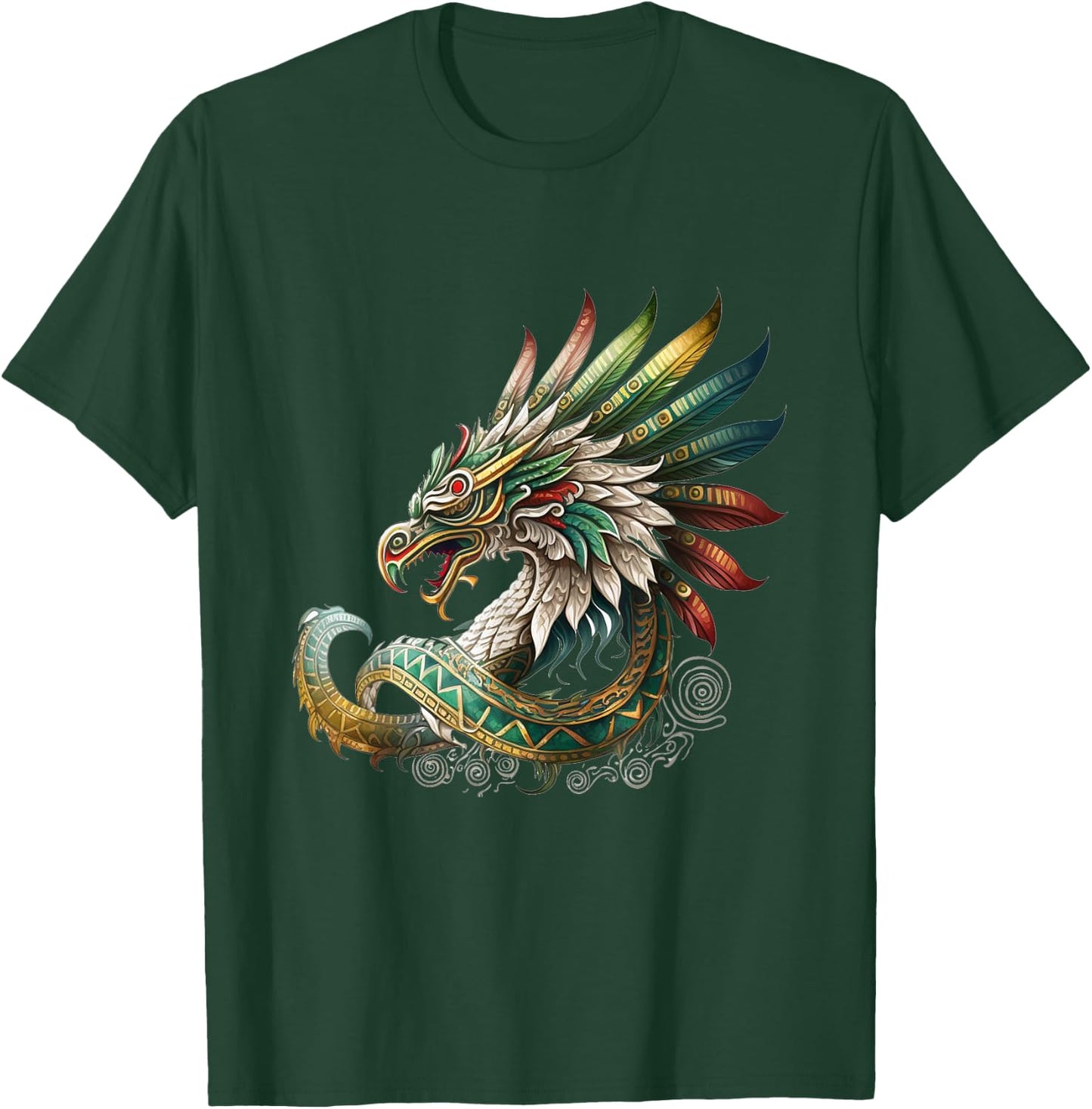 Feathered Serpent Aztec Quetzalcoatl Mexican Mythology T-Shirt - T-Shirt | Forest