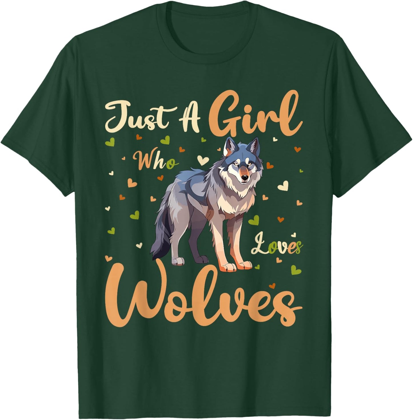 Wolf Lover Just A Girl Who Loves Wolves T-Shirt - T-Shirt | Forest