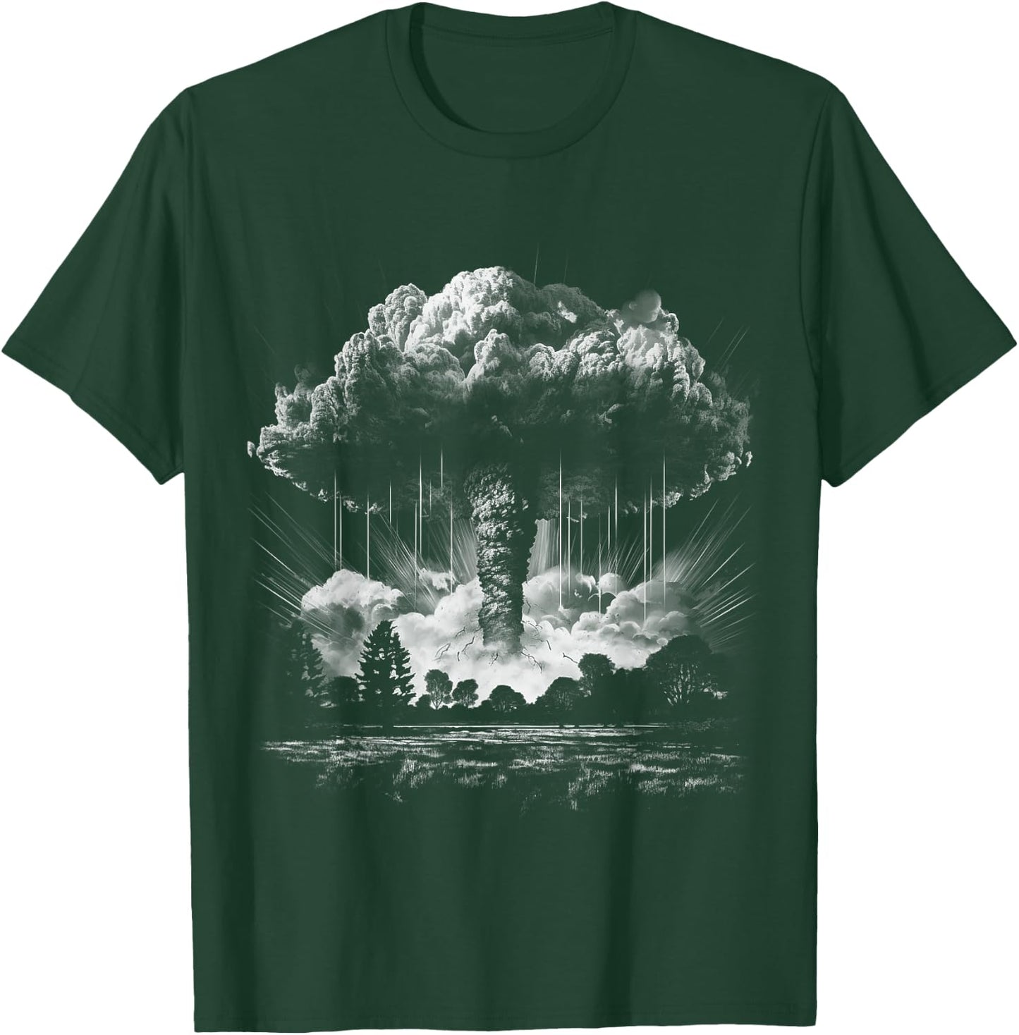 Atomic Bomb Nuclear Fission Nuke Mushroom Cloud Vintage T-Shirt - T-Shirt | Forest