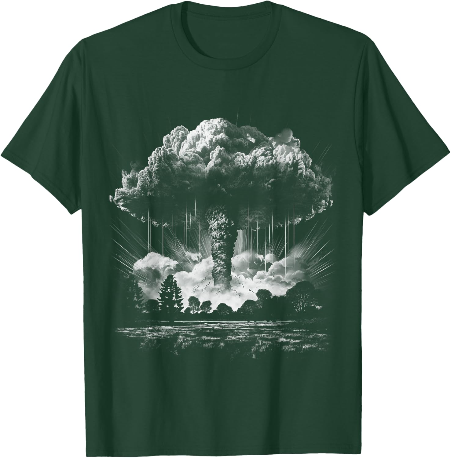Atomic Bomb Nuclear Fission Nuke Mushroom Cloud Vintage T-Shirt - T-Shirt | Forest