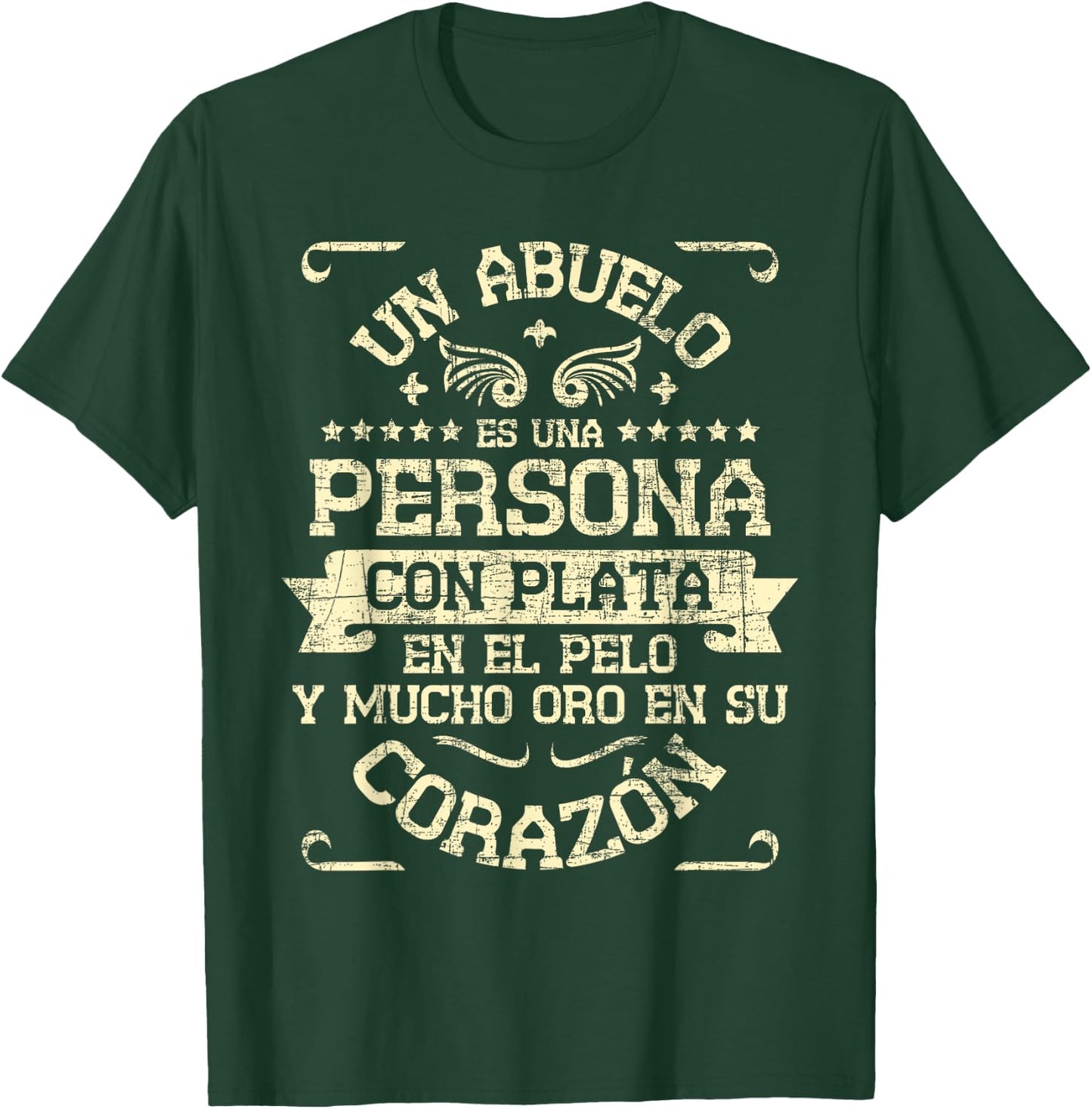 Un Abuelo Es Una Persona Con Plata En El Pelo - Grandfather T-Shirt - T-Shirt | Forest