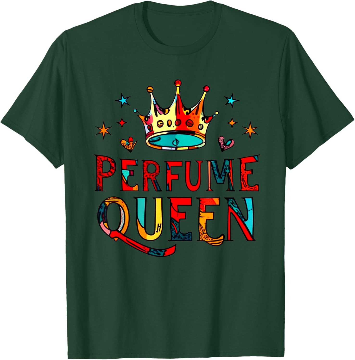 Perfume Queen Crown Perfume Fragrance Lovers Design T-Shirt - T-Shirt | Forest