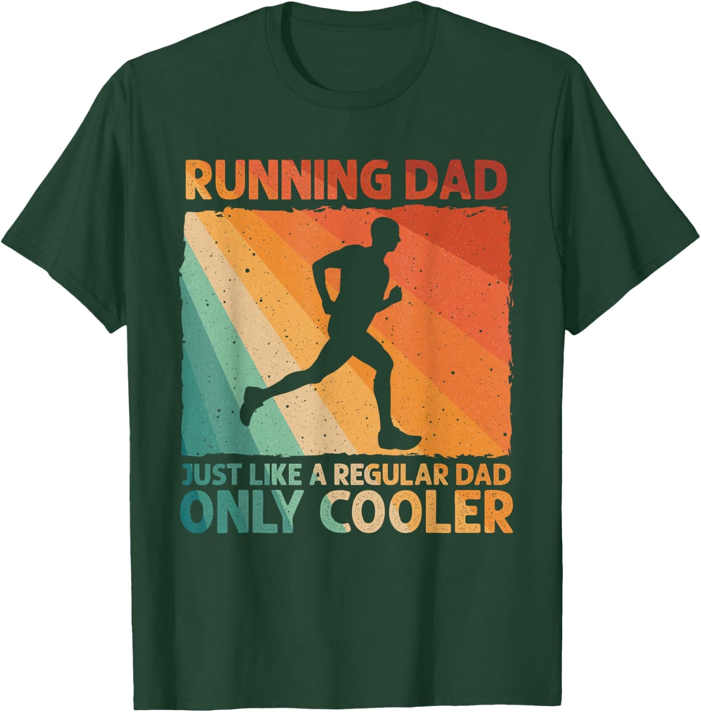 Funny Running Dad Marathon Runner Coach Marathoner T-Shirt - T-Shirt | Forest