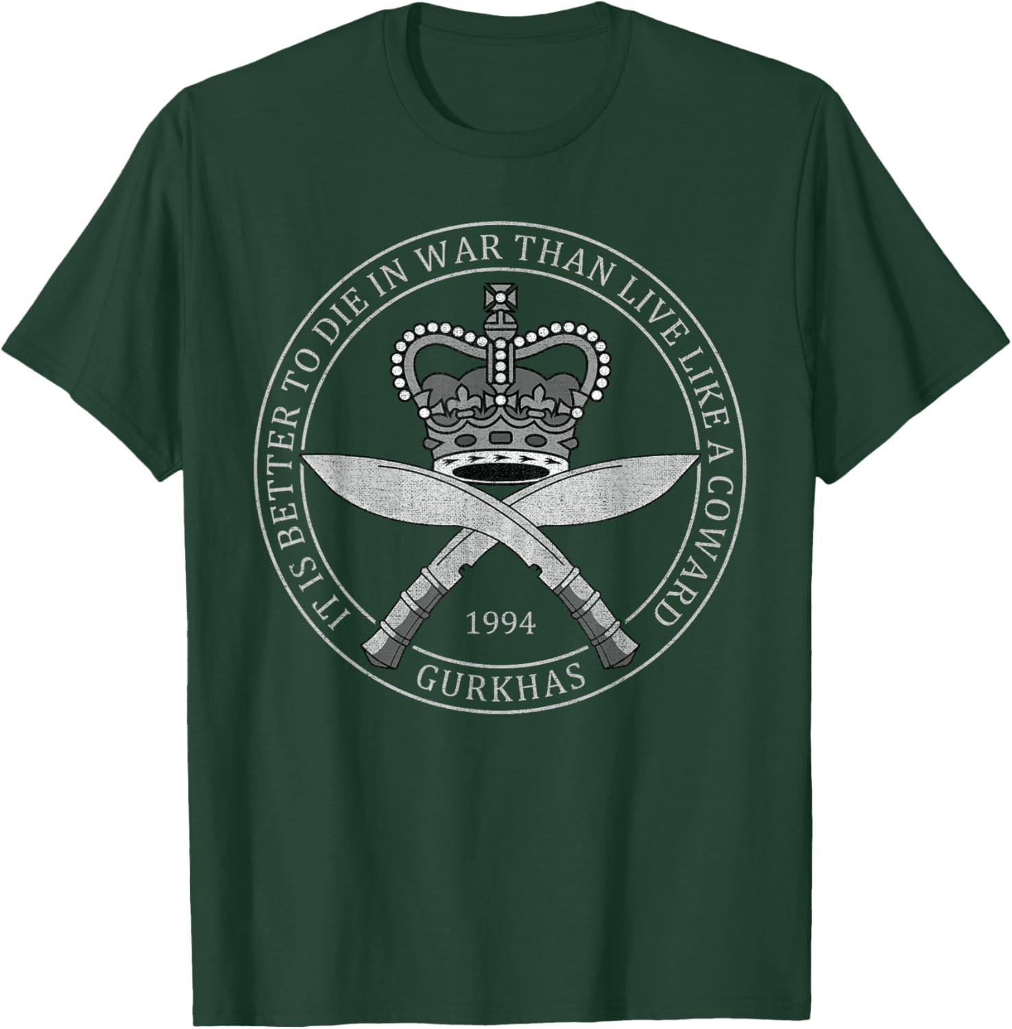 Gurkha Rifles British Special Force Military T-Shirt - T-Shirt | Forest