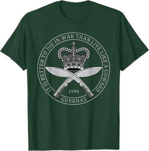 Gurkha Rifles British Special Force Military T-Shirt - T-Shirt | Forest