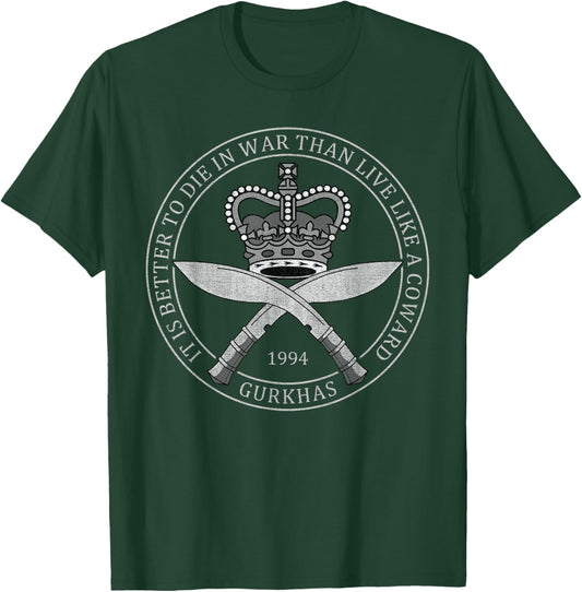 Gurkha Rifles British Special Force Military T-Shirt - T-Shirt | Forest