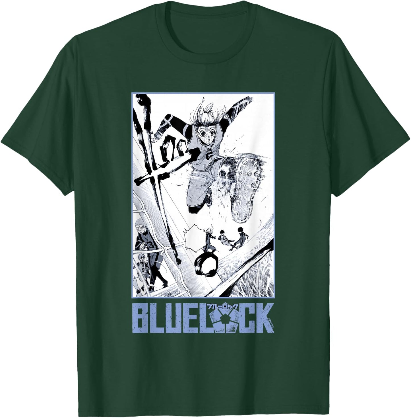 Blue Lock Gin Gagamaru Goalkeeper Big Chest Panel Portrait T-Shirt - T-Shirt | Forest