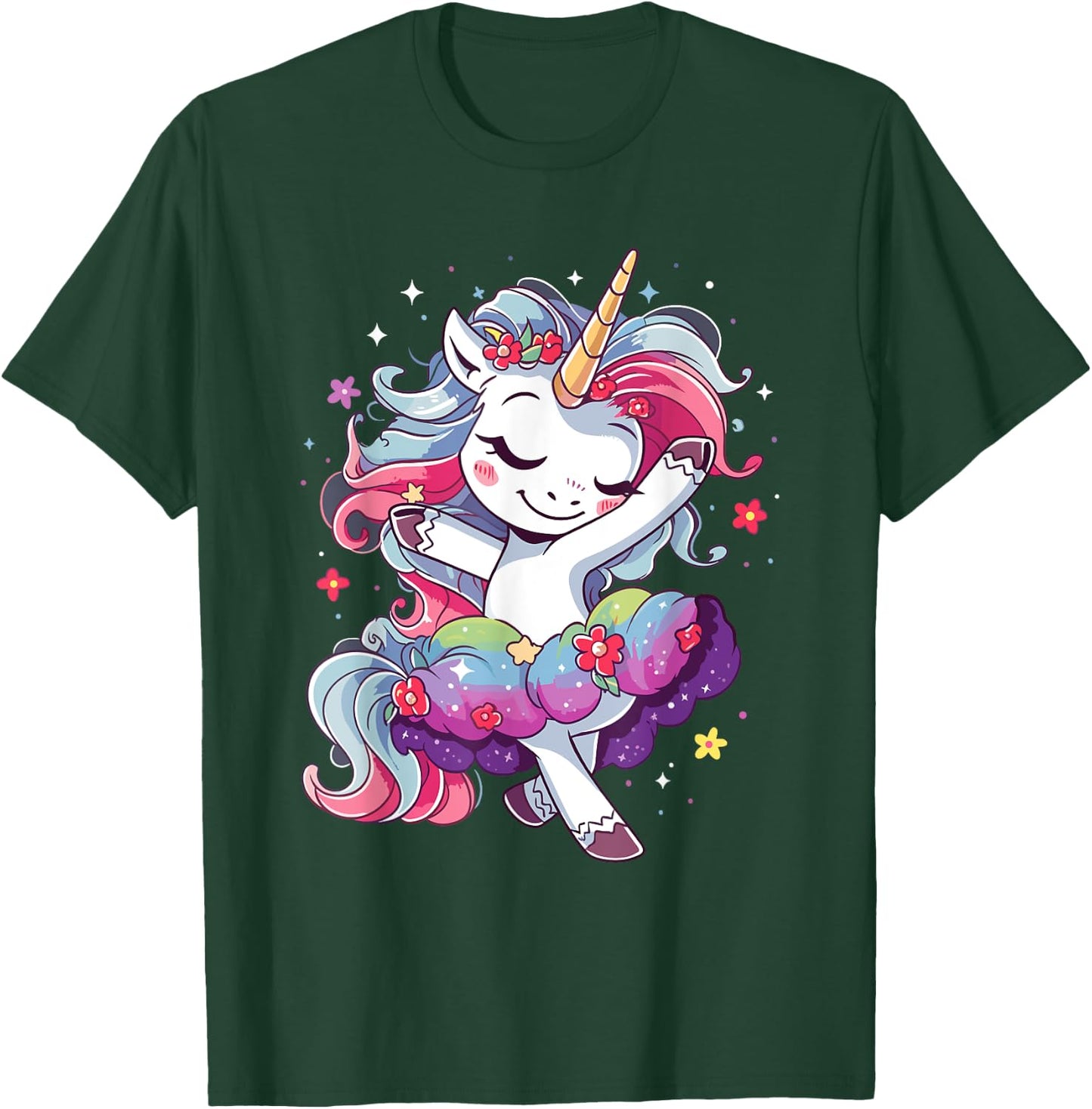 Ballet Dancer Unicorn Outfit Ballerina Dance For Girls T-Shirt - T-Shirt | Forest