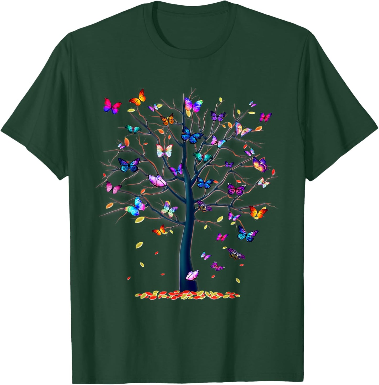 Butterfly Tree Beautiful T-Shirt - T-Shirt | Forest