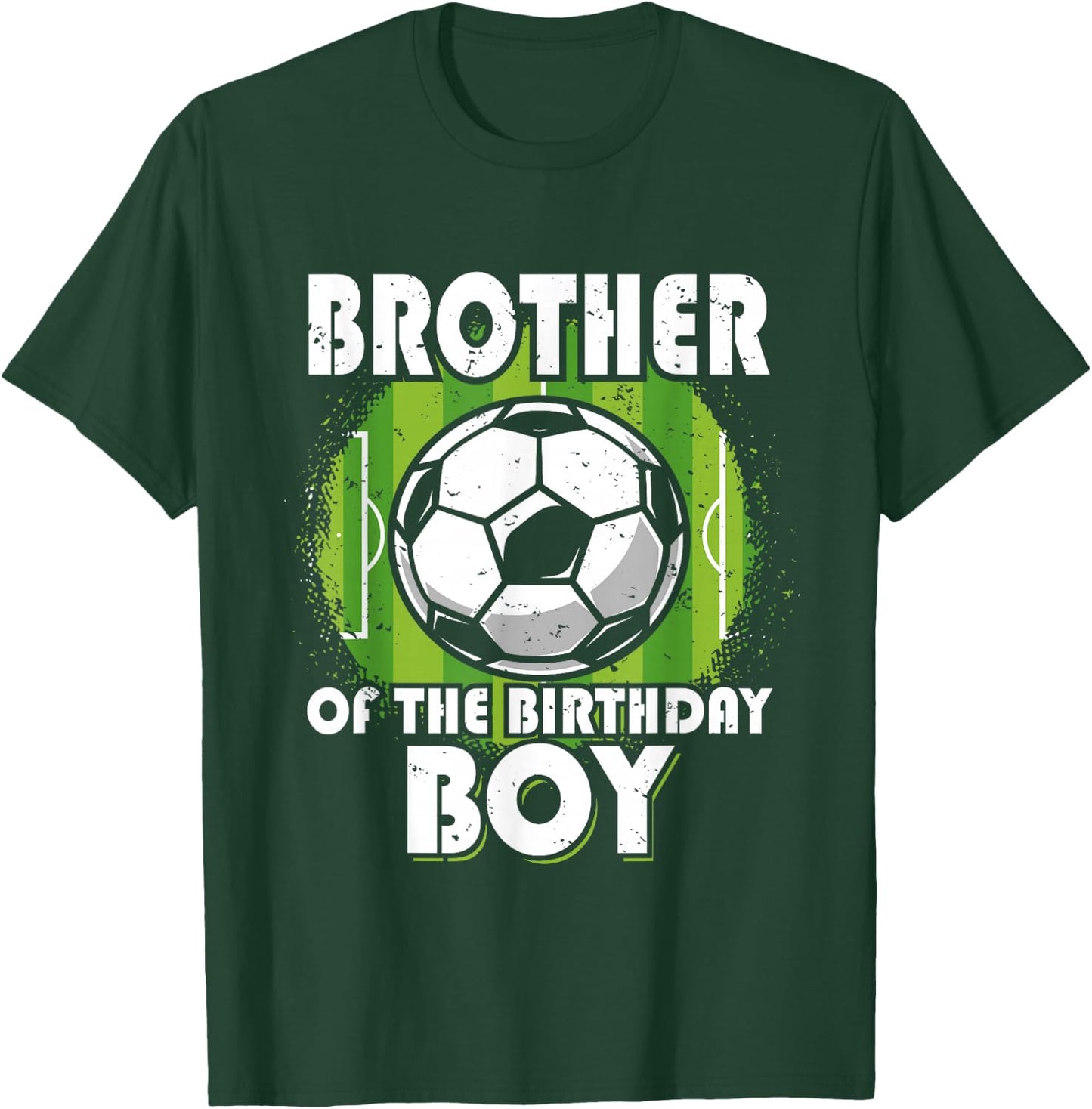 Brother Of The Birthday Boy Soccer Player Retro Style T-Shirt - T-Shirt | Forest