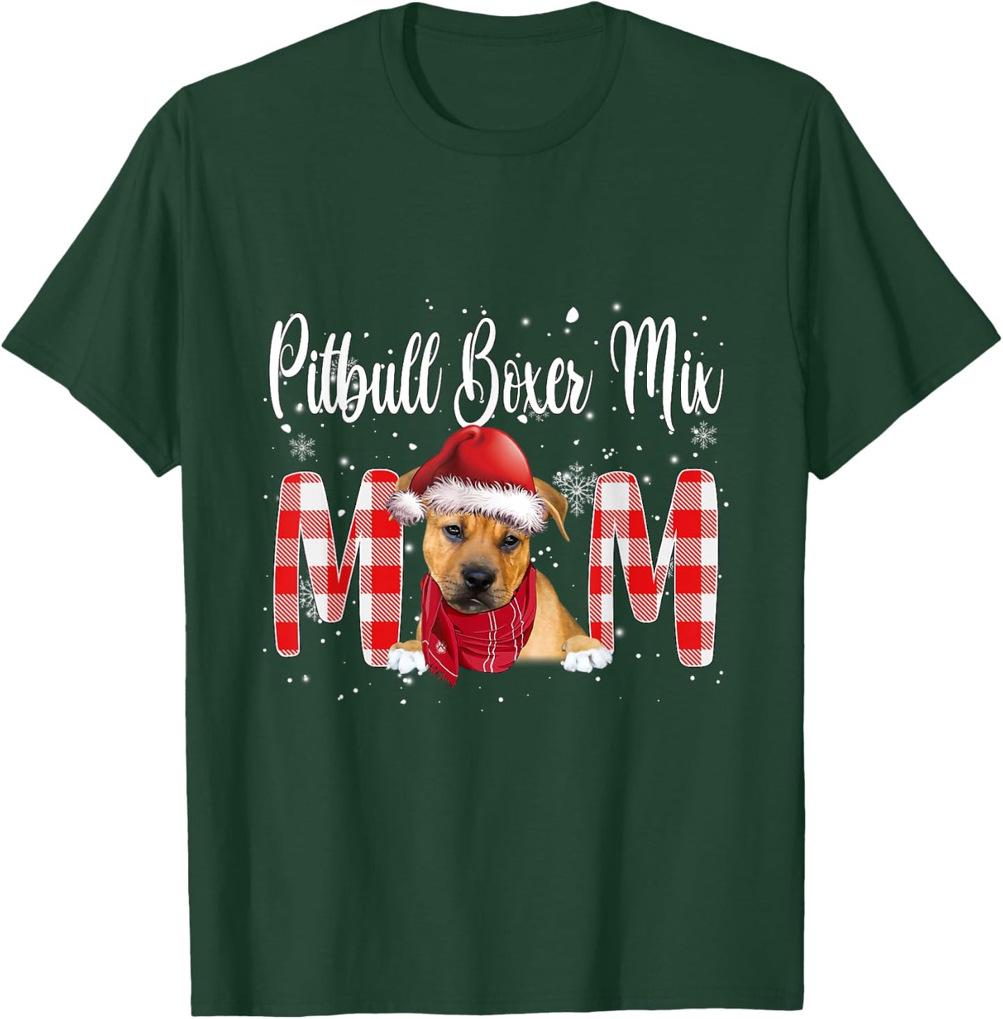 Pitbull Boxer Mix Dog Mom Dad Family Costume DIY Christmas T-Shirt - T-Shirt | Forest