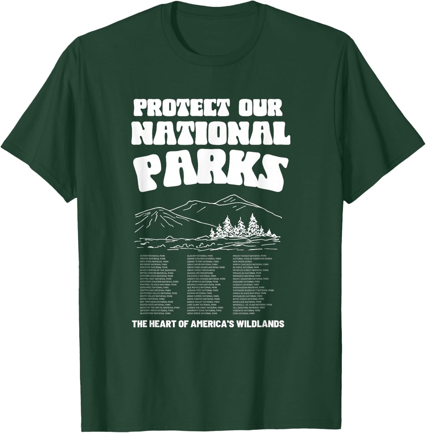 Vintage Granola Girl Aesthetic Protect Our National Parks T-Shirt - T-Shirt | Forest
