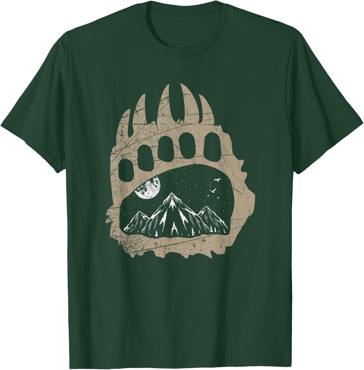 Hiker Mountains Animal Bear Hiking Outdoor Nature Forest T-Shirt - T-Shirt | Forest