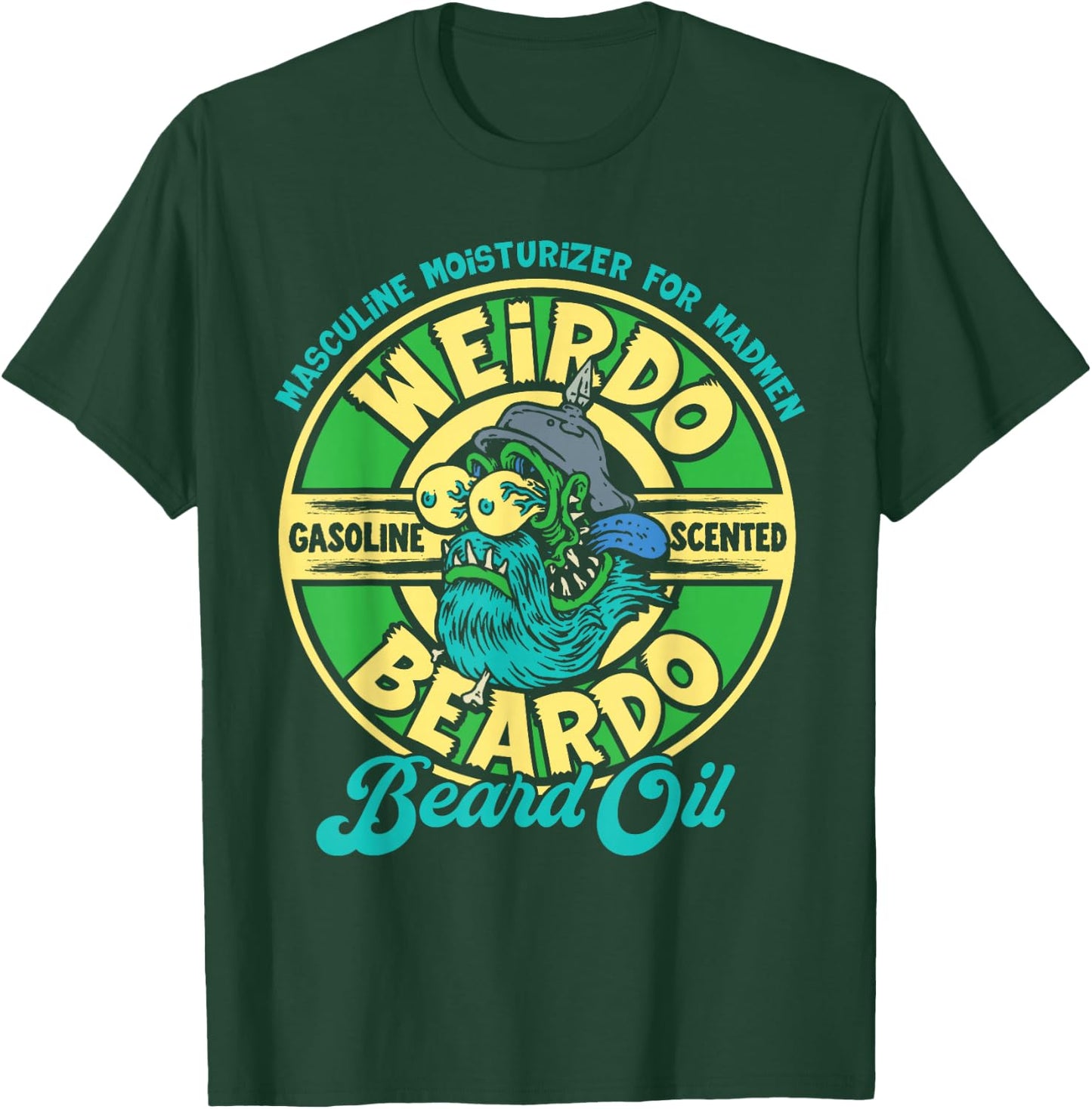 Monster Weirdo Beardo Gas Scented Beard Oil T-Shirt - T-Shirt | Forest