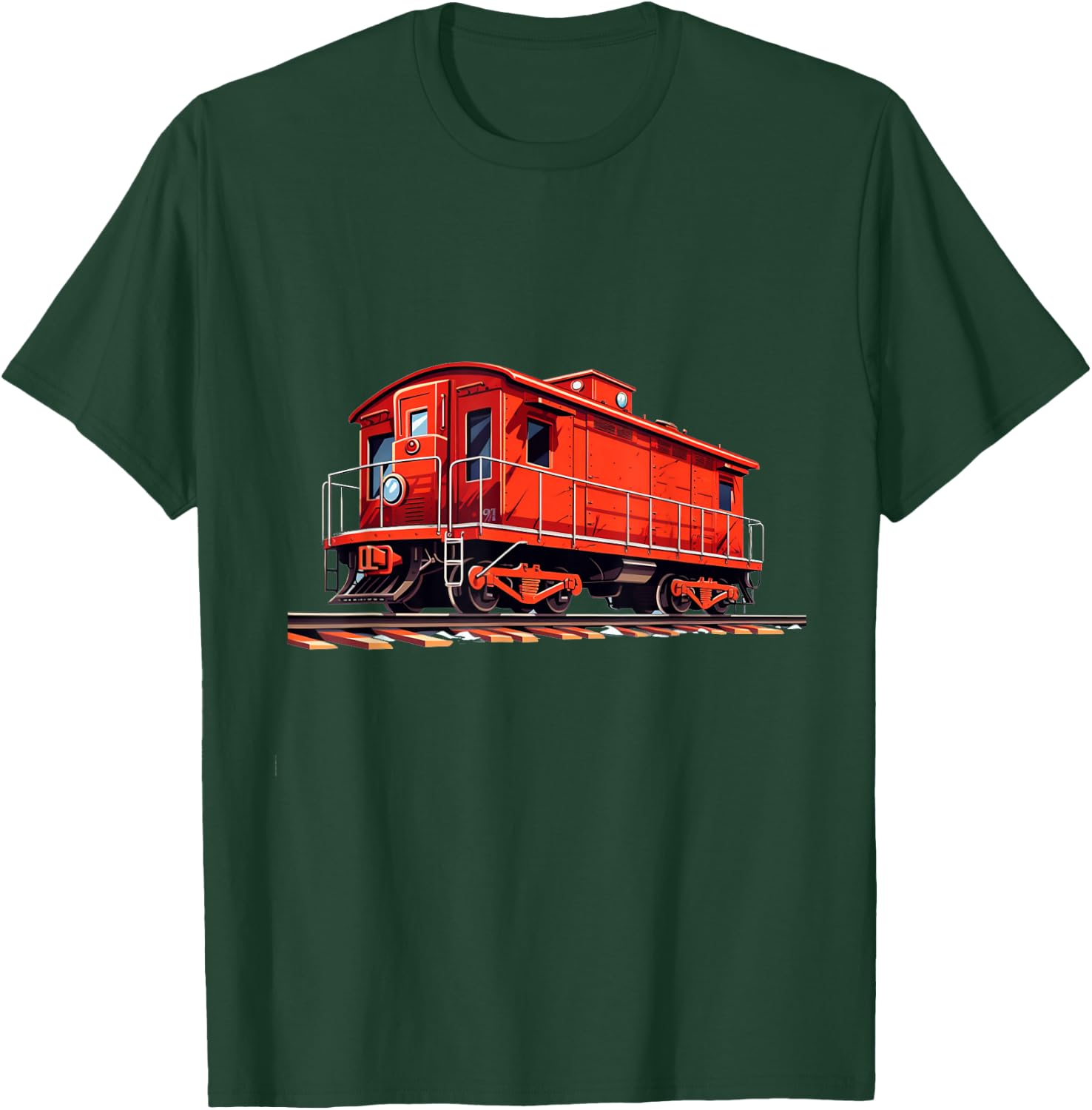 Funny Railroad Caboose for Rail and Railways Lovers T-Shirt - T-Shirt | Forest