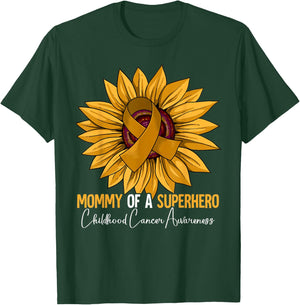 Mom Mother Childhood Cancer Awareness T-Shirt - T-Shirt | Forest