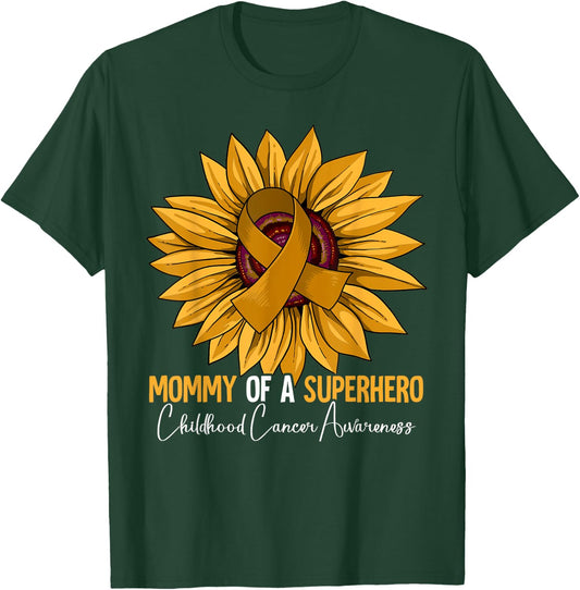 Mom Mother Childhood Cancer Awareness T-Shirt - T-Shirt | Forest