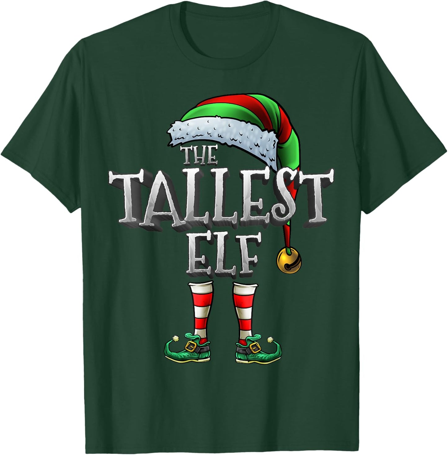 The Tallest Elf Shirt Matching Family Tallest Christmas Elf T-Shirt - T-Shirt | Forest