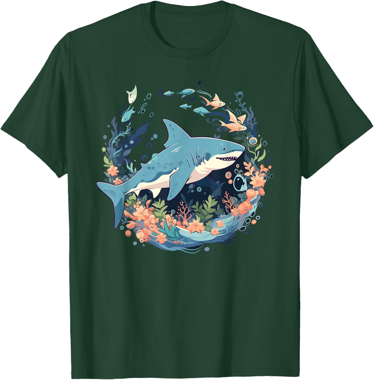 Cottacecore Goth Shark Kids Funny Shark T-Shirt - T-Shirt | Forest