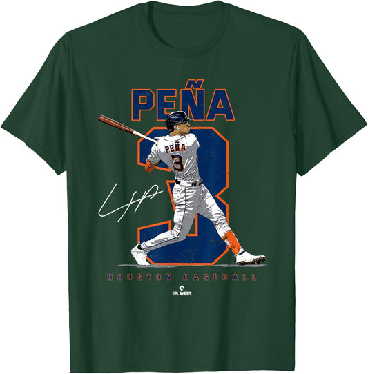 Number and Portrait Jeremy Pena Houston MLBPA T-Shirt - T-Shirt | Forest