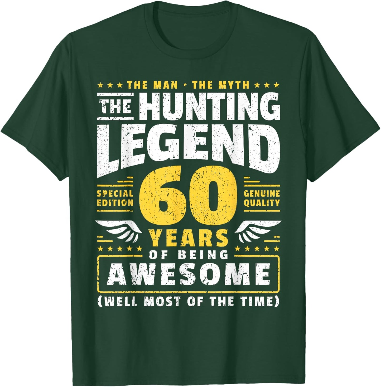 60th Birthday Hunter 60 Years Old Huntsman T-Shirt - T-Shirt | Forest