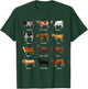 Cattle Drawings - Types of Cows T-Shirt - T-Shirt | Forest