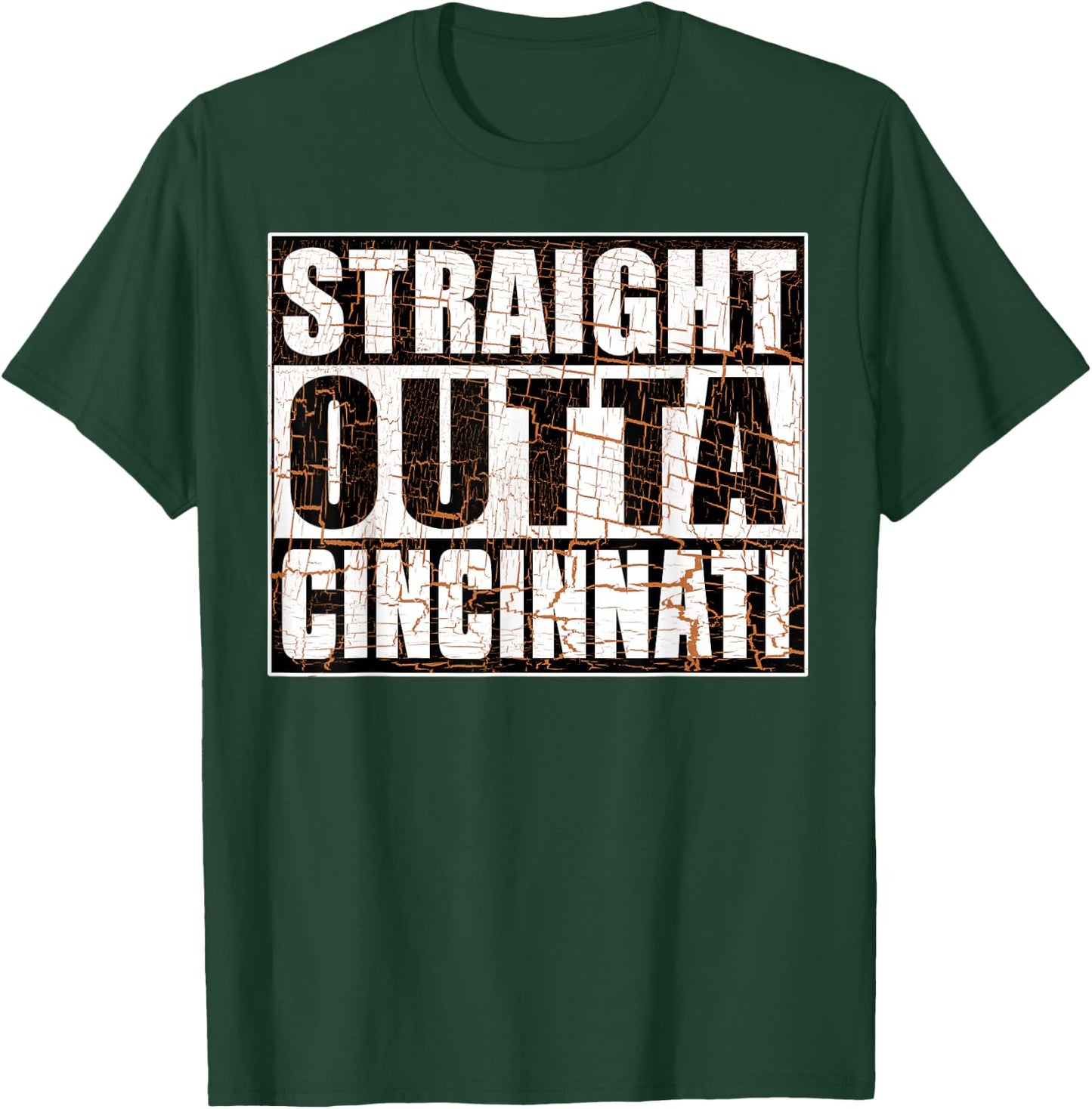 Vintage Cincinnati Straight Outta Cincinnati Hometown Pride T-Shirt - T-Shirt | Forest