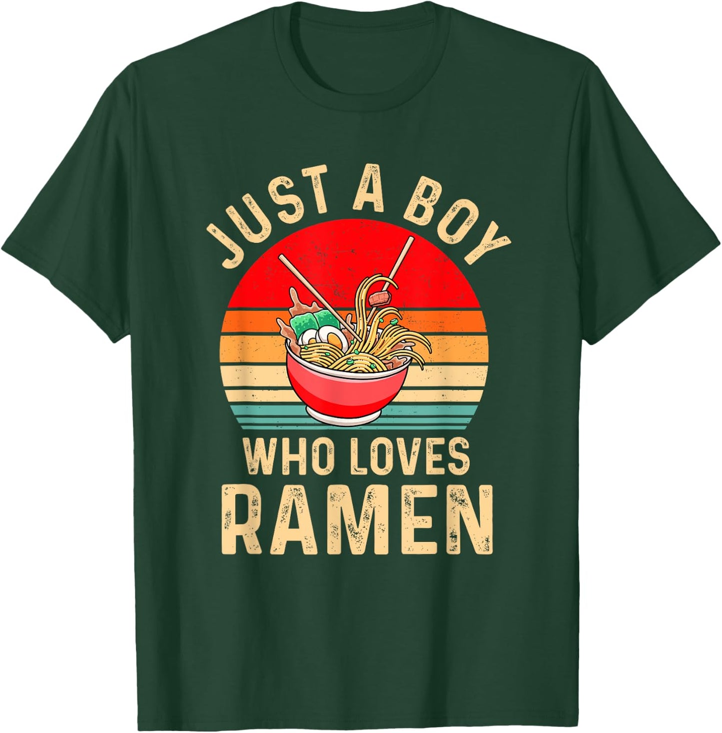 Ramen Noodles Boys Apparel Just a Boy Who Loves Ramen T-Shirt - T-Shirt | Forest