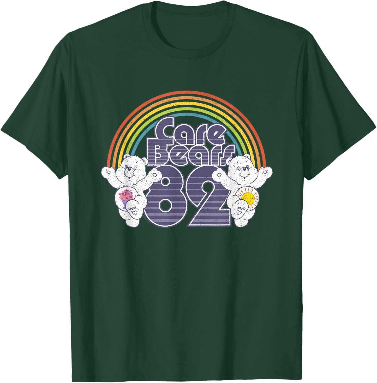 Care Bears 82 Rainbow With Share Bear And Cheer Bear T-Shirt - T-Shirt | Forest